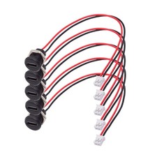 xiwai 5pcs DIY OEM Type C Female Socket to 2Pin Header Wire Extension DC Red  picture