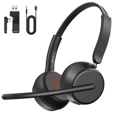 SEJJ Wireless Headset with Mic for Work, Bluetooth 5.4 Headphones with AI Noi... picture