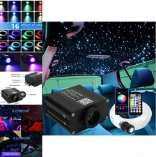 Fiber Optic Starlight Headliner Kit 16W RGBW 450 Strands 9.8ft Twinkle Sound picture