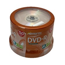 Memorex DVD-R 50PK 4.7GB 120Min Video Recordable Disc New Sealed FAST SHIPPING picture