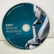 ESET NOD32 Antivirus v3.0 PC Software Installation CD Disc 2007 Light Scratches picture