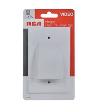 R C Assoc Premium RCA Hinged Pass Thru Wall Plate (VH88R) 2 PACK picture