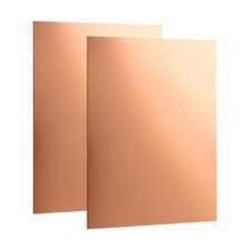 2Pcs Pure Copper Sheet 8 x 12 Inch 24 Gauge/0.5mm Metal Copper Plate Film Att... picture