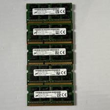 Lot of 5 Micron 8GB DDR3L-1600 PC3L-12800S 204-Pin SO-DIMM RAM 40GB picture