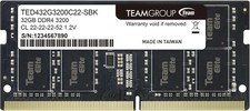 TEAMGROUP Elite DDR4 32GB Single 3200MHz PC4-25600 CL22 (2933MHz or 2666MHz) Unb picture