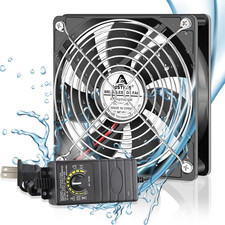 GDSTIME 120Mm Waterproof Fan with Speed Controller, IP67 12V Computer Fan with A picture