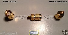1 x Gold Plated SMA Male to MMCX Female Straight RF Connector Adapter USA picture