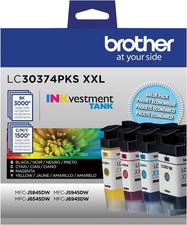OEM Genuine Brother LC30374PKS 4-Pack Super High Yield Ink Tanks  picture