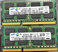 Samsung 8GB DDR3 Laptop RAM 2x4GB PC3-12800S M471B5273EB0-CK0 picture