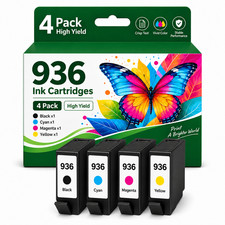 936 Ink Cartridges 4-Pack (BK/C/M/Y) Compatible for OfficeJet Pro 9120 9110 9122 picture