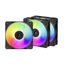 ARCTIC P12 Pro Reverse A-RGB 120mm PWM RGB Case Fan 3-Pack Black picture