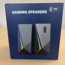 USB Powered RGB Gaming Speakers for Computer Monitor Laptop PC Desktop picture