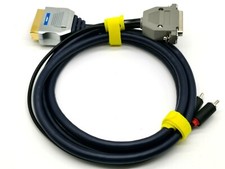 RGB SCART GOLD PLATED CABLE AMIGA 500 600 1200 2000 3000 4000 GENUINE DB23 PLUG picture