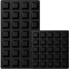 Black Rubber Feet (53 Pack) Self Stick Bumper Pads - Adhesive Tall Square Bumper picture