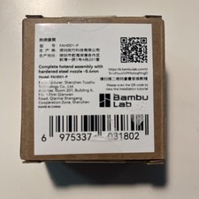 OEM Bambu Lab 0.4mm COMPLETE Hot End Assembly Hardened Steel P1 P1P P1S FAH001-P picture