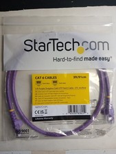 Brand New StarTech 3ft. / 91cm Purple Snagless Cat6 UTP Patch Cable ETL Verified picture