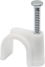 100 Pcs Flat Cable Clips 8Mm PE White picture