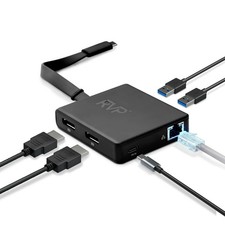 RVP+ USB C Docking Station Dual Monitor 6-in-1 100W PD DisplayPort picture