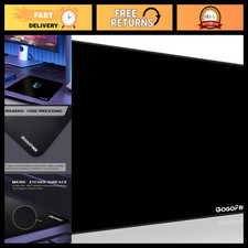 Large Black Glass Gaming Mouse Pad - Ultra Smooth Hard Surface for Precision Con picture