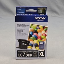 Genuine Brother LC75BK XL High Yield Black Ink Cartridge New picture