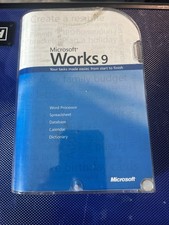 Microsoft Works 9 Complete Software CD w Product Key Windows Sealed picture