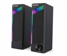 OFFSIR RGB Gaming Speakers CO713 Stereo Desktop PC Speakers LED Lights USB Power picture