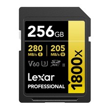 Lexar 256GB Professional 1800x UHS-II SDXC Memory Card (GOLD Series) picture