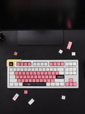 GMK Copy EVA-08 Pink White Keycap XDA Profile PBT 138pcs/set picture