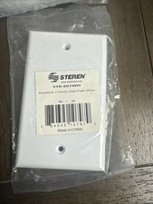 STEREN 1-Port Ivory White Mount Keystone Jack Wall Plate (310-201WH) picture