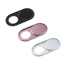 Webcam Cover Slide, 0.027-Inch Ultra-Thin 3 Pack, Black/Pink/Silver - 3 Pack picture