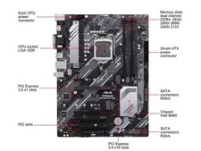 ASUS PRIME B460-PLUS Motherboard LGA 1200 10Th Intel B460 DDR4 ATX Tested. picture