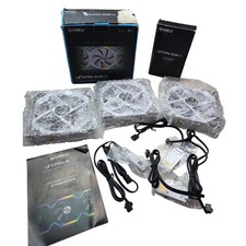 Lian Li UNI FAN SL120 RGB White 3-Pack with Controller 120mm Case Fans ARGB W3 picture