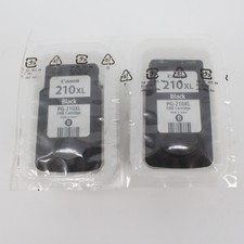 2x Genuine Canon 210XL Black Fine Ink 1 Cartridge Printer PIXMA PG-210XL SEALED picture