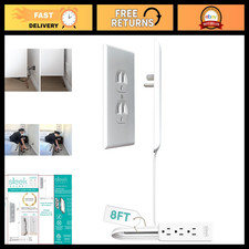 Ultra-Thin Outlet Concealer & Cord Kit, Flat Power Strip with Multi Outlets, Hom picture