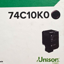 Unisor 74C10K0 Black Laser Toner Cartridge for Lexmark Printer picture