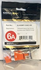 Signamax Category 6A MT-Series Keystone Jack, T568A/B Wiring, Orange picture