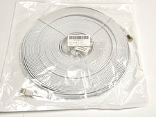 100FT Flat Cat 7 CAT-7 - White cable w Gold Connectors Cat6 Cat7  X002Q6C5ZF picture