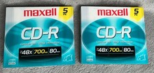 Lot Of 2 Maxwell CD - R 5 Pack 700 MB 80 Min 48x Recordable Discs New picture