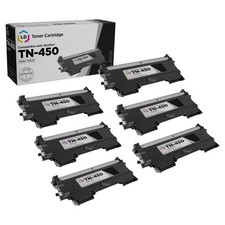 LD  6pk Comp Toner for Brother TN450 Black Cartridge DCP MFC Intellifax Printer picture