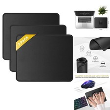 JIKIOU 3 Pack Mouse Pad Stitched Edge 10.2x8.3in Black picture