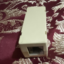 White Inline RJ-45 to RJ-45 Ethernet Network Coupler Adapter picture
