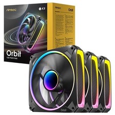Antec Orbit 120 ARGB Case Fan 3-Pack 120mm RGB LED Cooling Fans Kit Controller picture