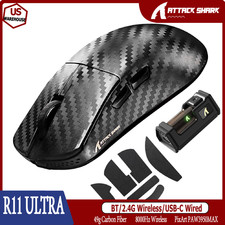 ATTACK SHARK R11 ULTRA 8K Wireless Gaming Mouse Carbon Fiber PAW3950MAX picture