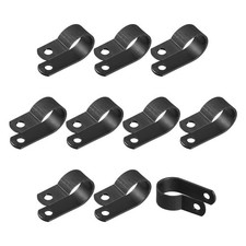 R-type Cable Clips Wire Management Clamp-0.59-inch / Black / 20Pcs picture