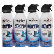 American Aerosol Compressed Gas Electronics Duster, 10 oz, 4 Pack - Powerful Dus picture
