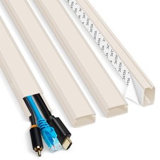 62.8in Beige Cord Hider for TV on Wall, Paintable Cord Cover Wall Kit picture