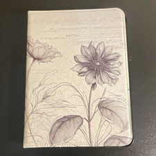Gray Floral Synthetic Leather Stand Case Cover for Kindle with Integrated Stand picture