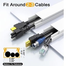 Delamu Cord Hider, 157in Wire Covers for Cords on Wall, Premium Cable Hider P2 picture