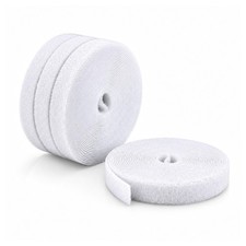 StarTech HKLP1505WH4PK 15ft Hook & Loop Cable Ties 0.5in White 4-Pack picture