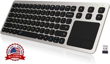 Teclado táctil inalámbrico de 2,4 GHz para TV con control multimedia sencillo. picture